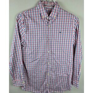 Vineyard Vines Boys‎ Gingham Check Performance Shirt Size M 12-14 Whale